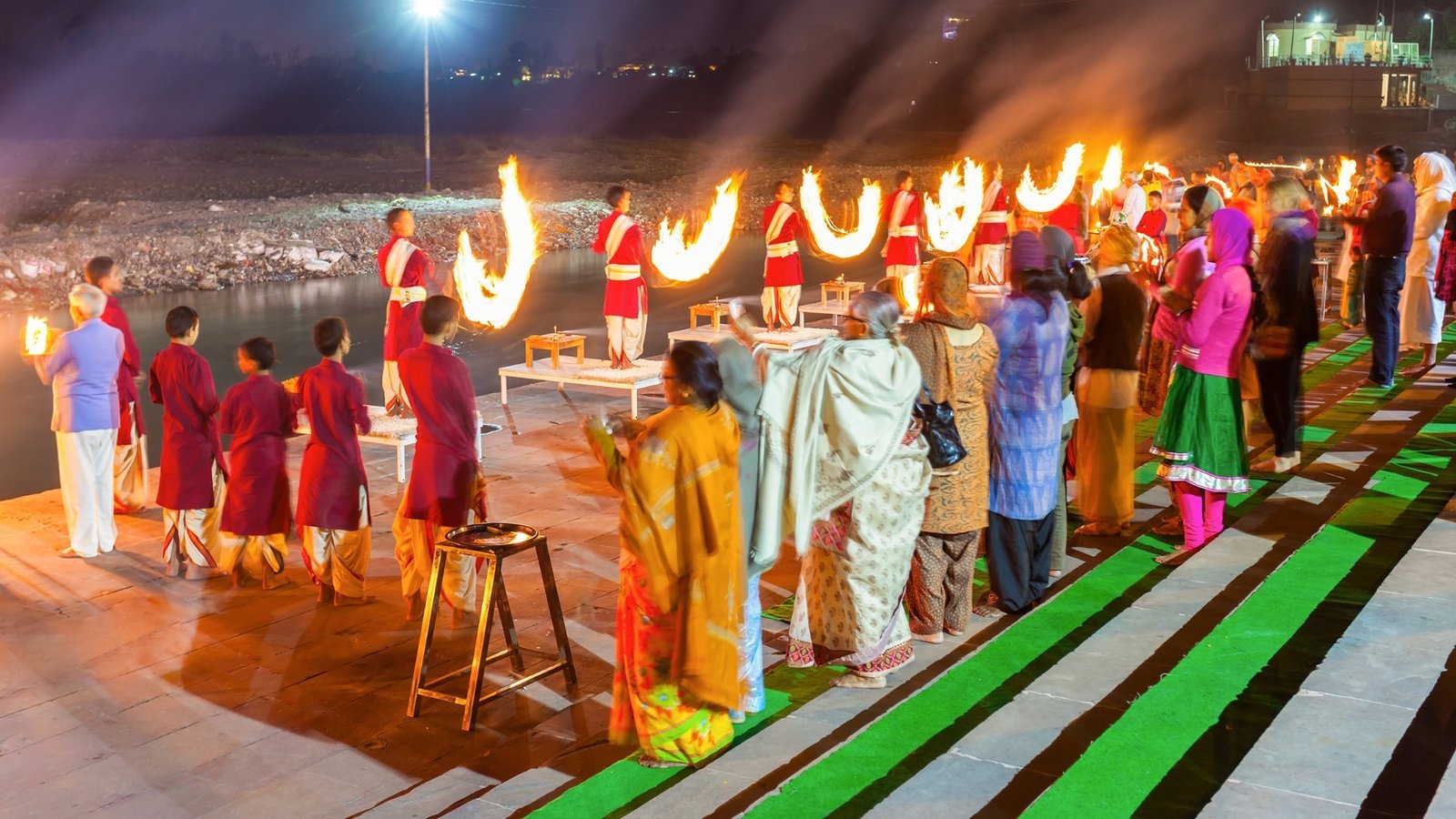 Ganges aarti ceremony in Rishikesh