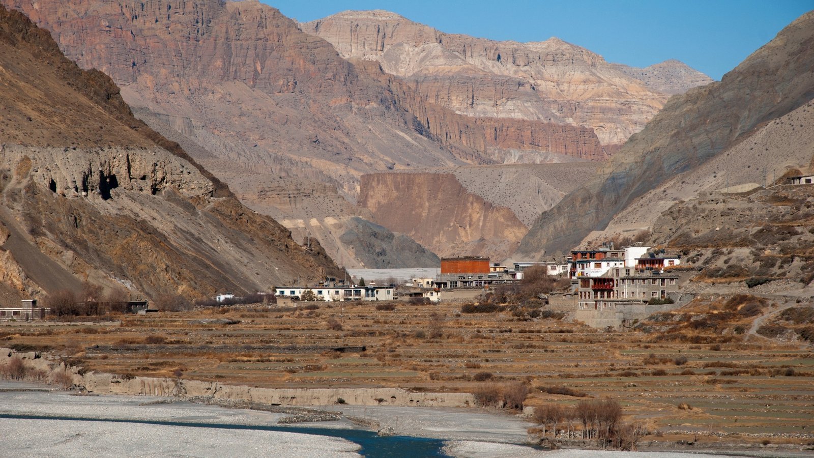 Kagbeni village in the Nepal Himalayas
