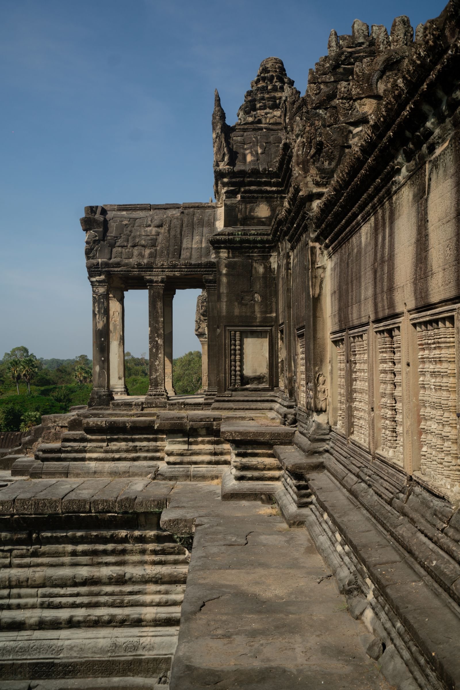 Ancient architecture at Angkor Wat in Siem Reap