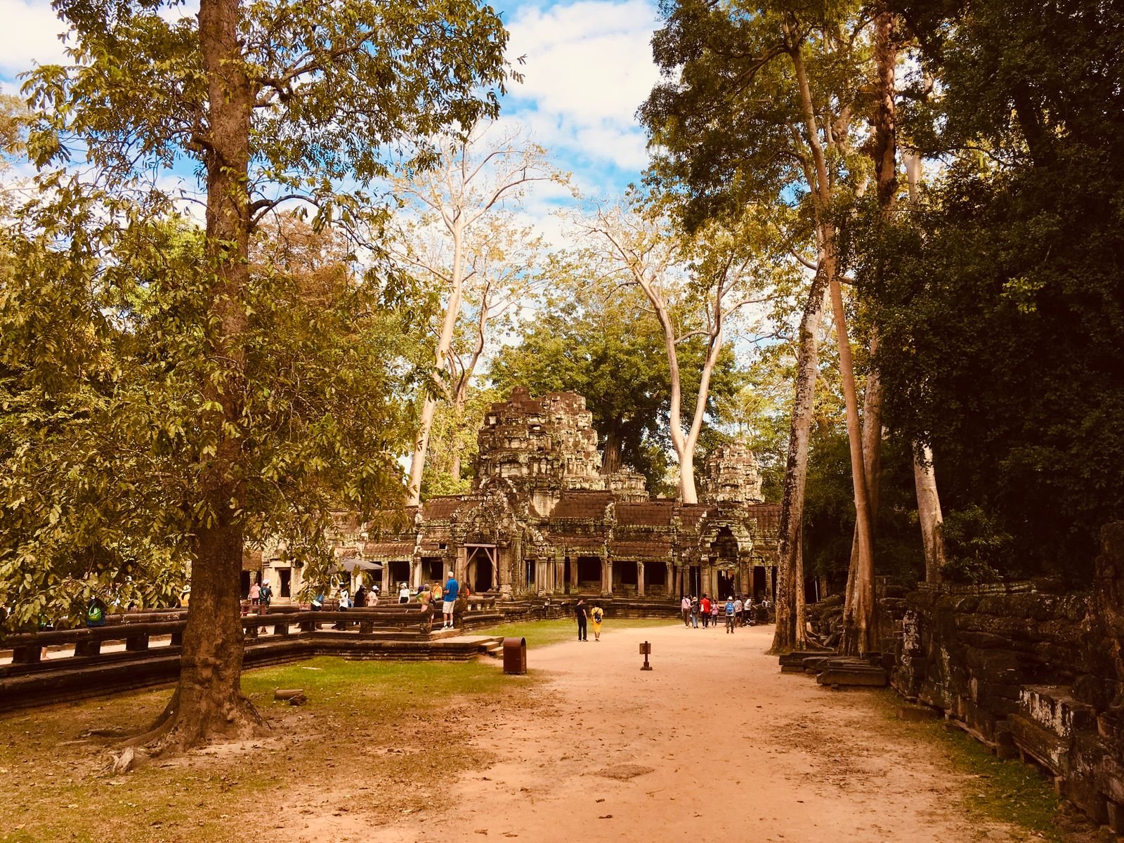 Angkor Wat temple surrounded by trees in Siem Reap