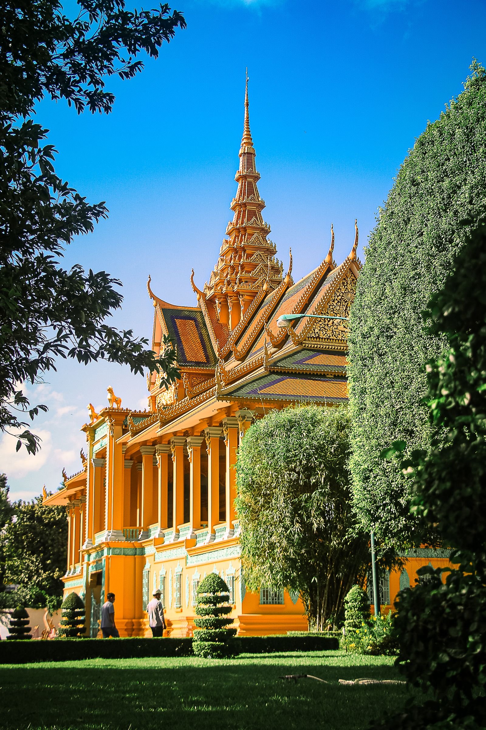 Royal Palace gardens in Phnom Penh, Cambodia