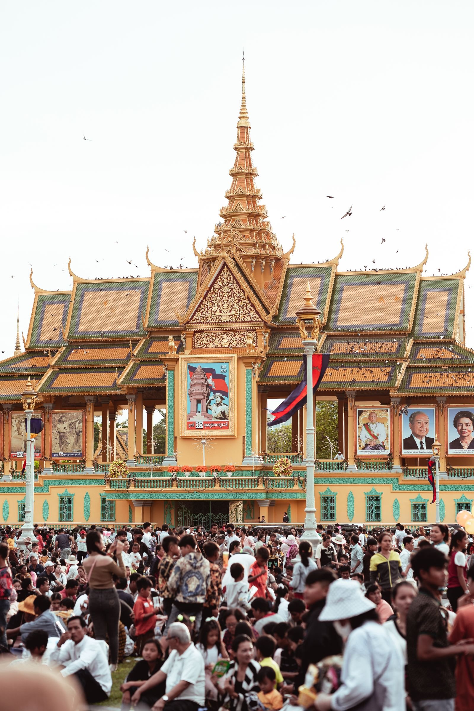 Royal Palace architecture in Phnom Penh, Cambodia