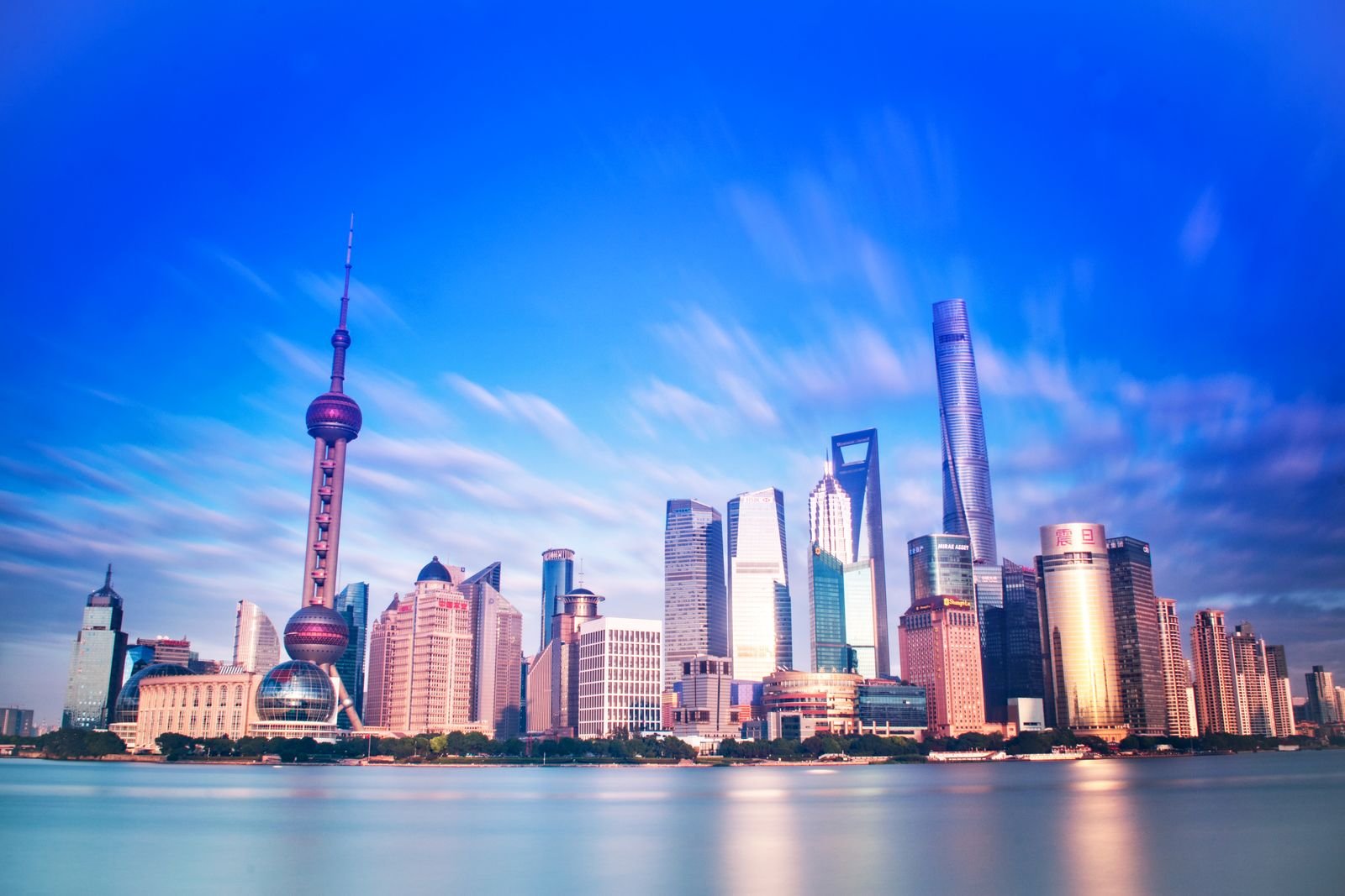 Shanghai skyline in China